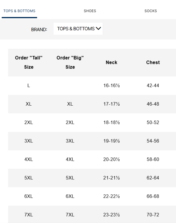 Blue Dice Mens Big and Tall 3XL TALL