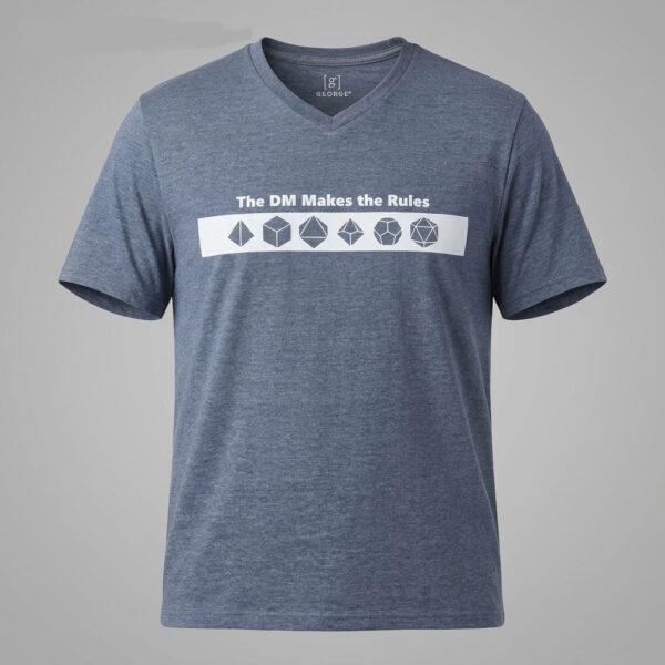 THE DM MAKES THE RULES Blue V-Neck XL (46-48)